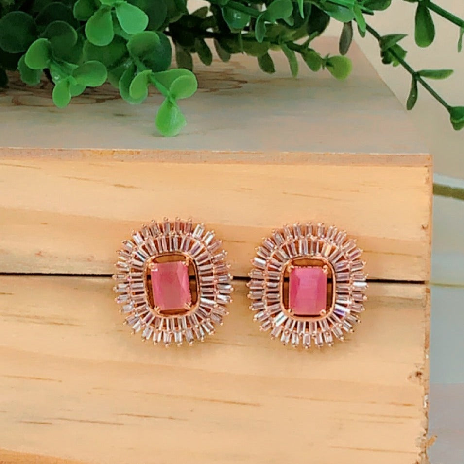 Eeshani Pink Royal Studs