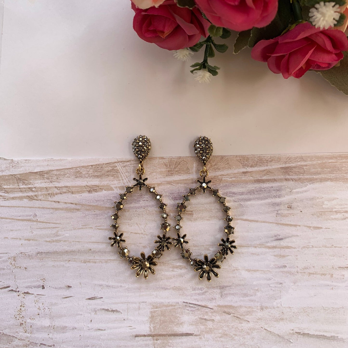 Flo Oxidised Earrings