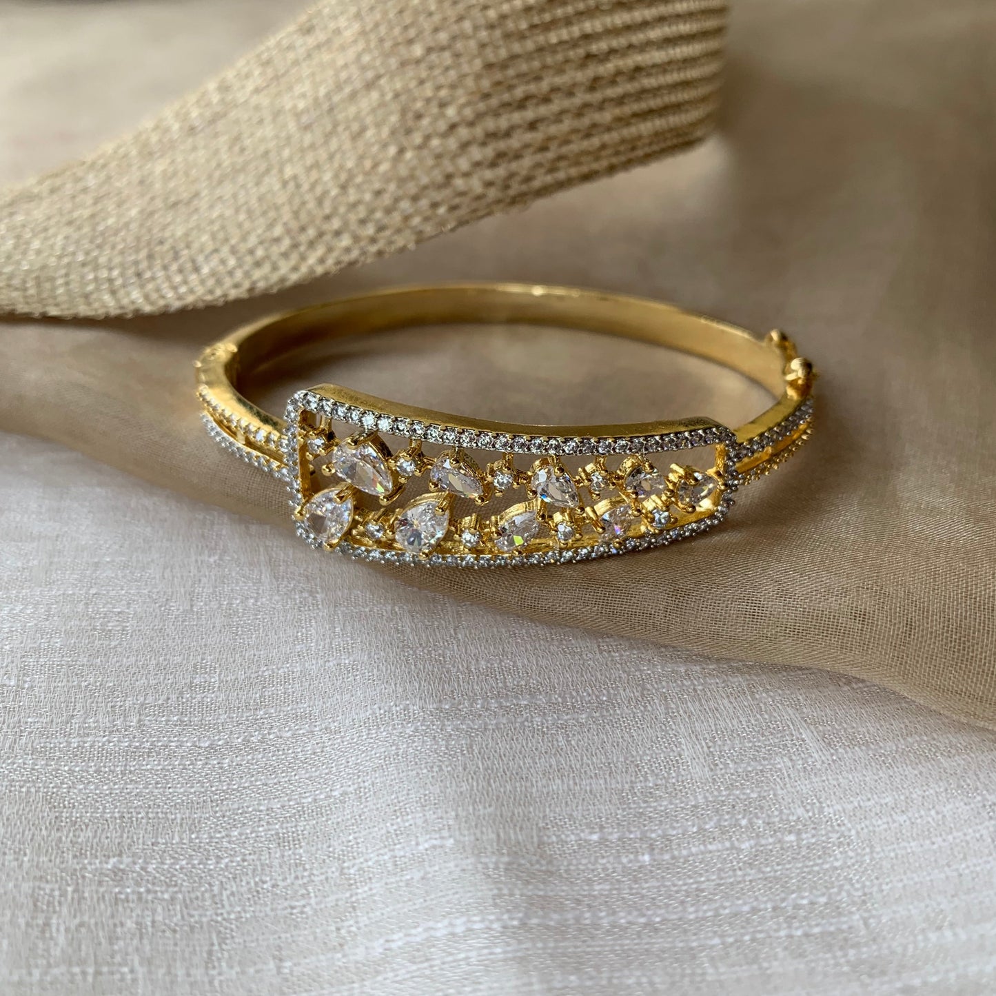 Gold Leaf design Bracelet Kada