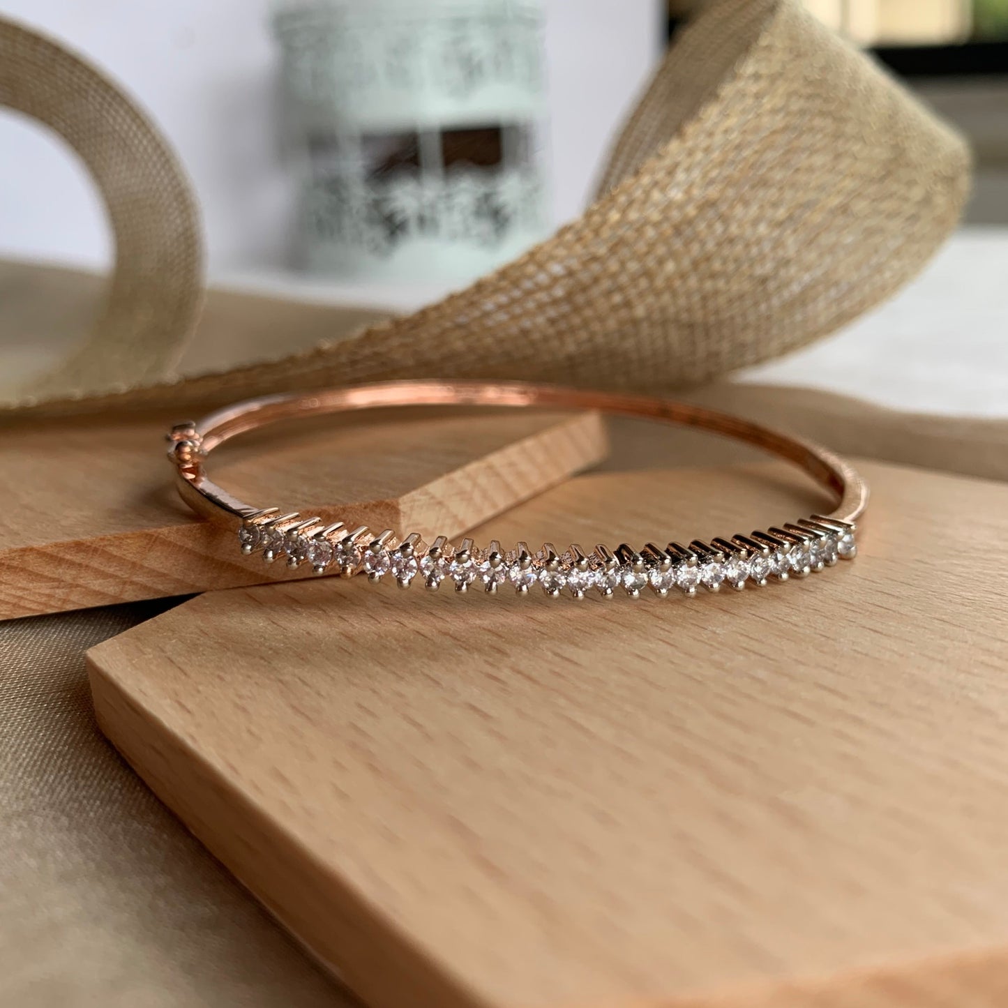 Sleek Rose Gold Bracelet Kada