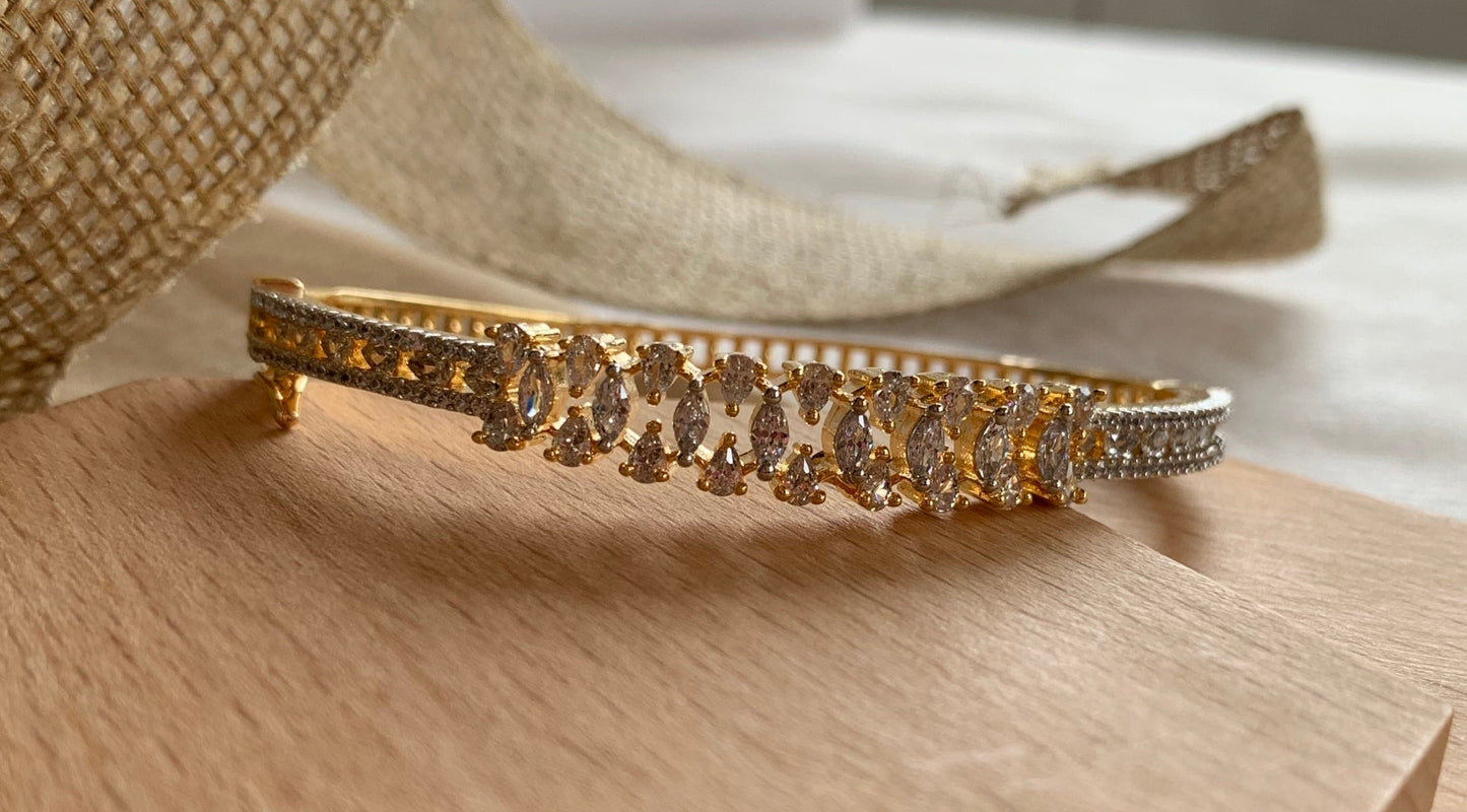 Rose Gold broad design Bracelet Kada