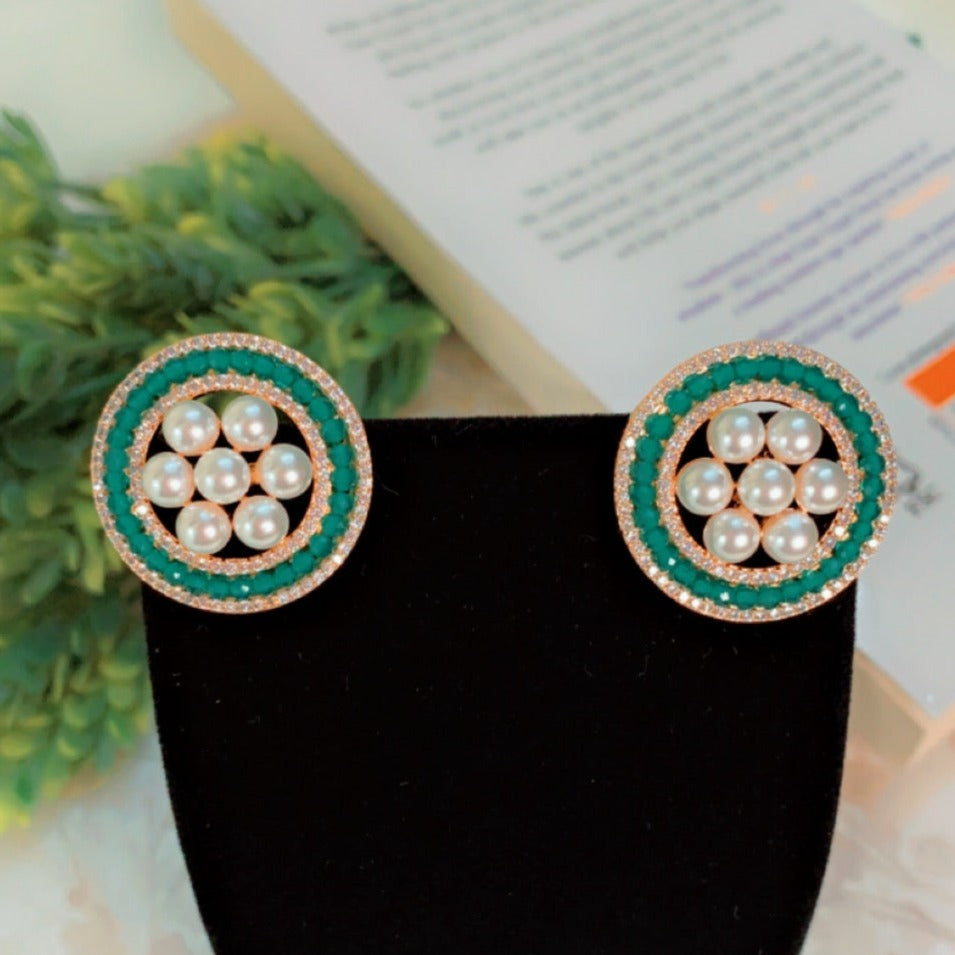 Eeshani Button Stud Earrings