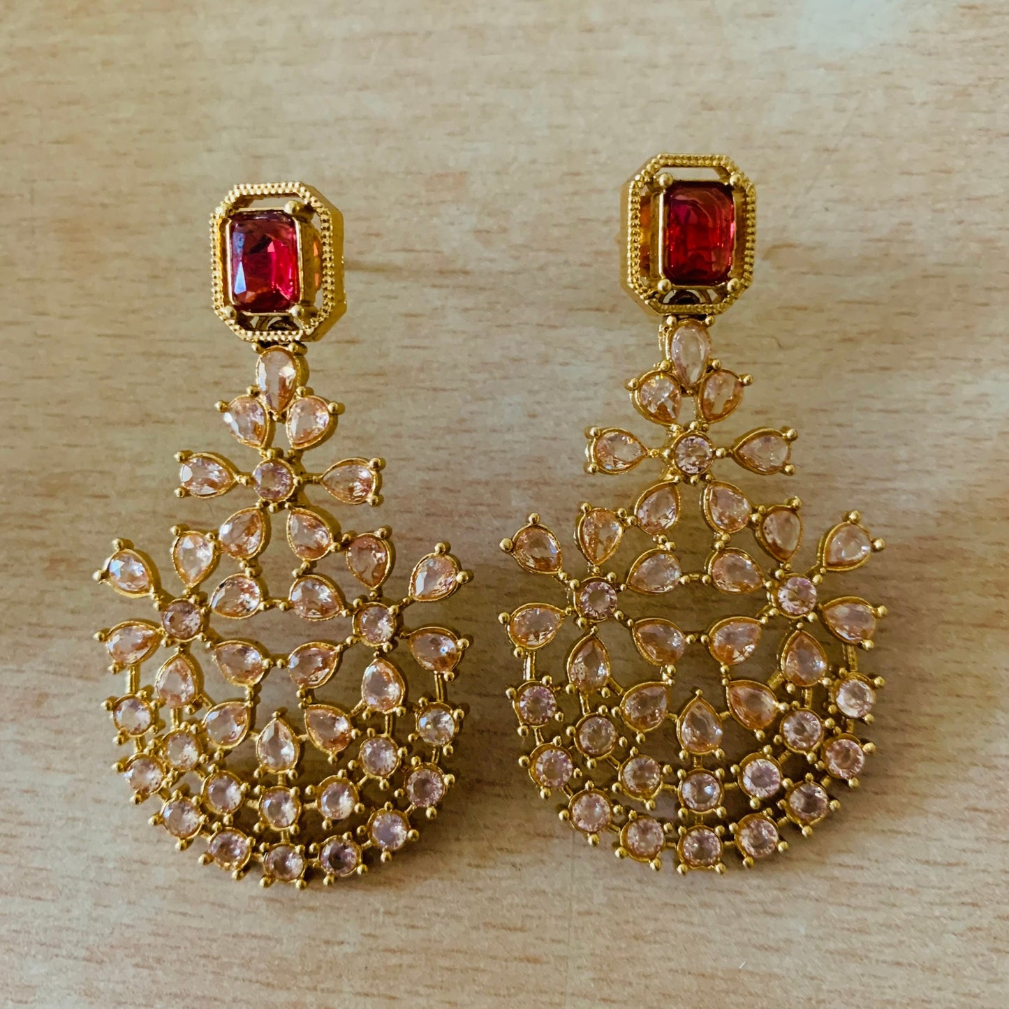 Ora Kundan Zircon Earrings