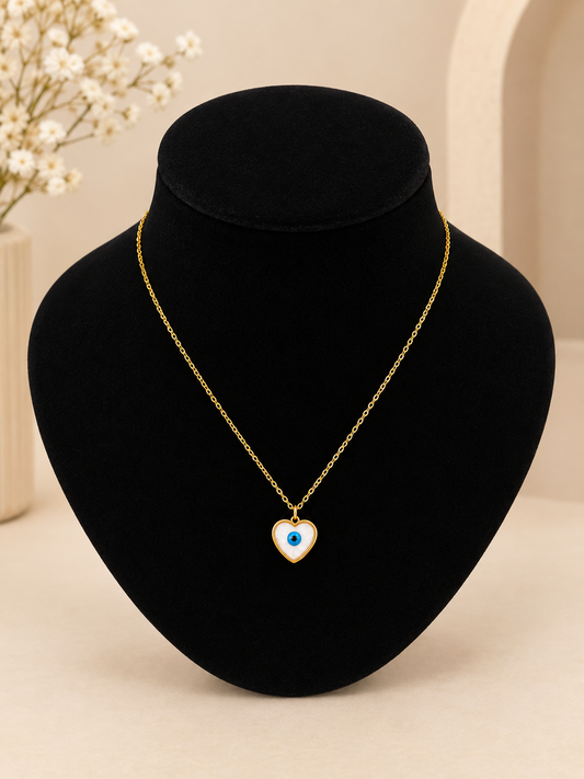 Heart-Eye Delicate Chain Necklace