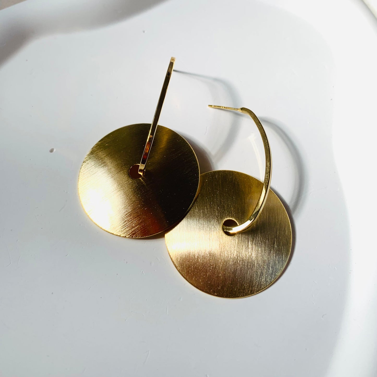 Bold Gold Plated Drop Earrings