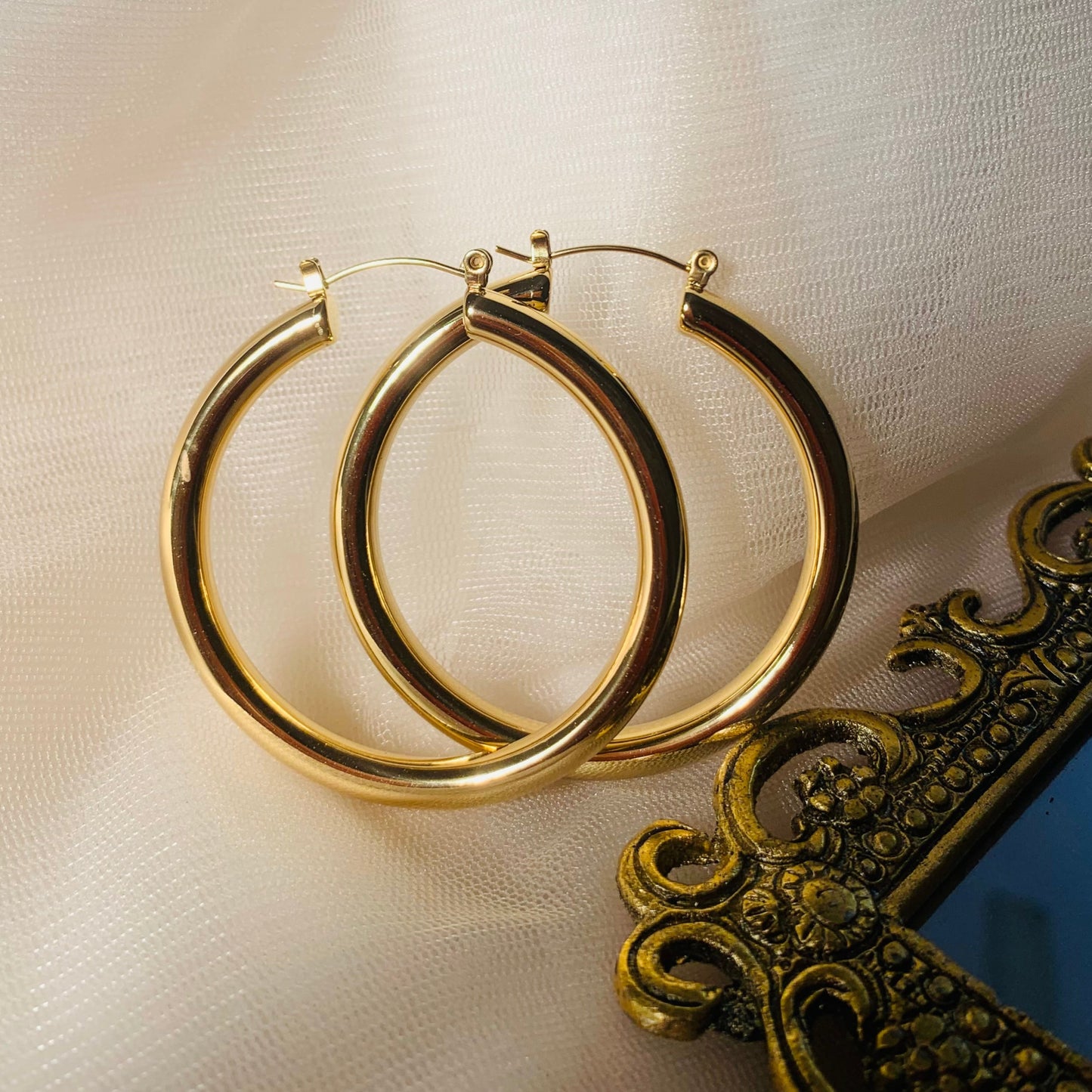 Bold Gold 18K Plated Hoop Earrings