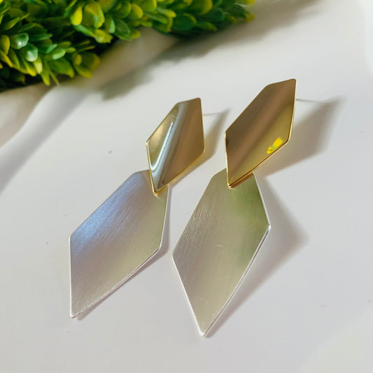 Bold Gold Riva Drop Earrings