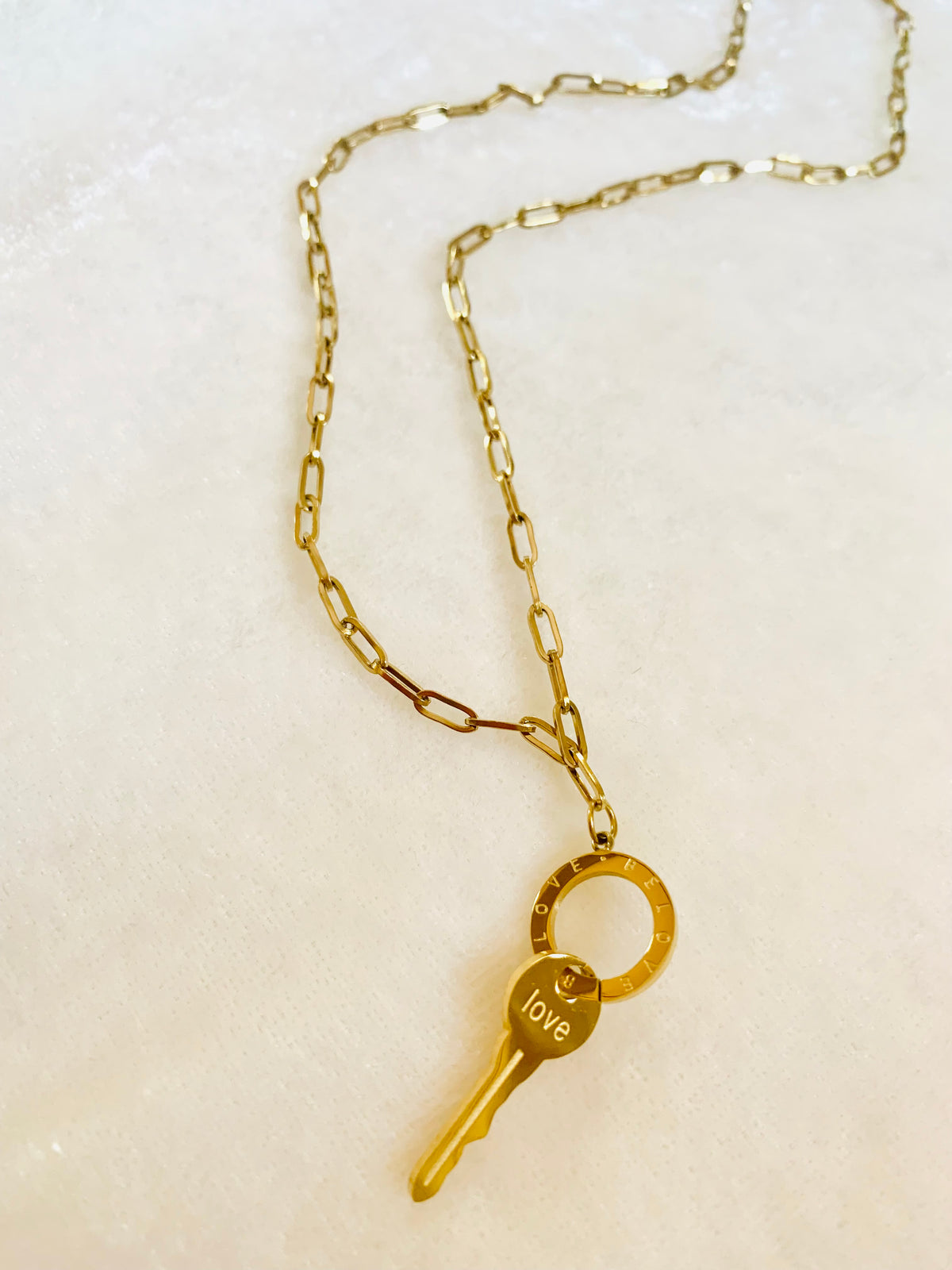 Love & Key Statement Necklace