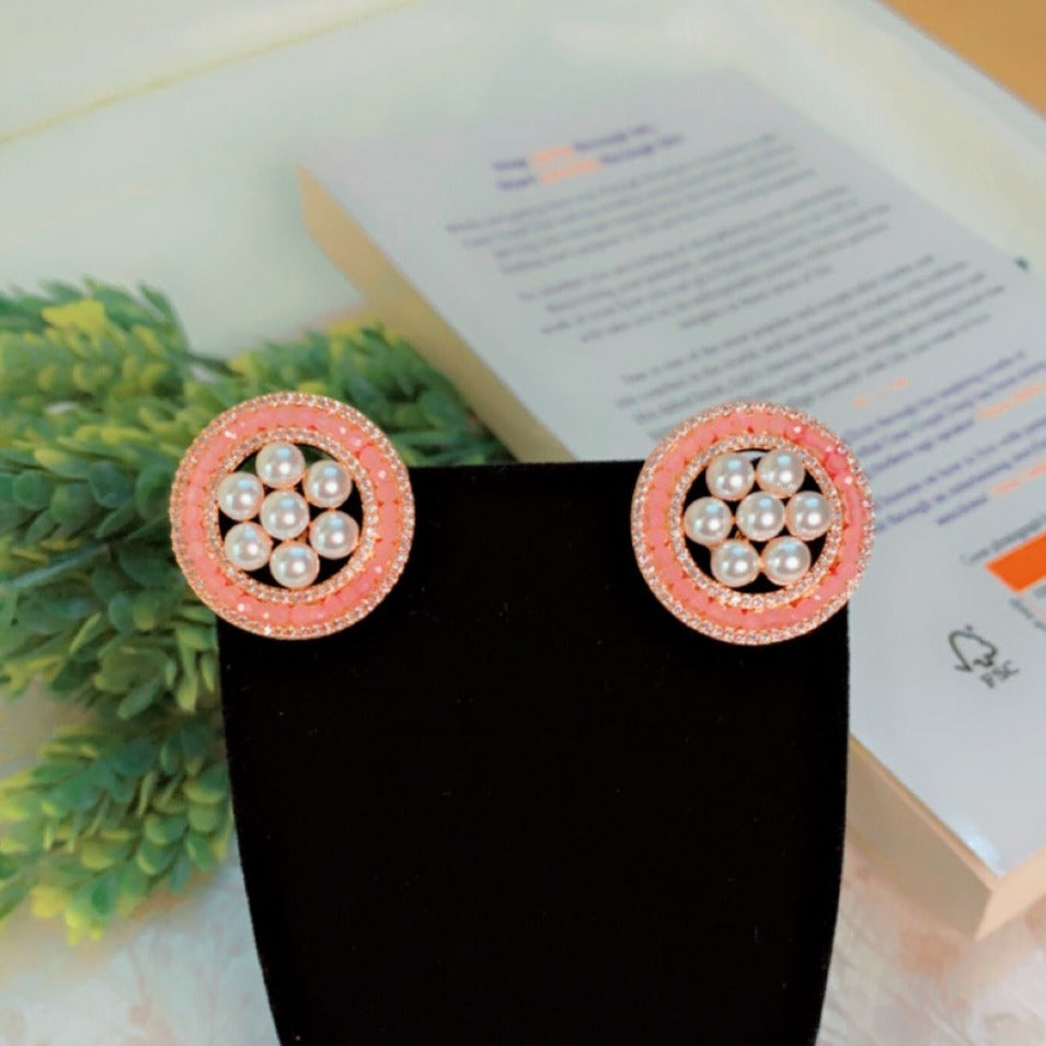 Eeshani Button Stud Earrings