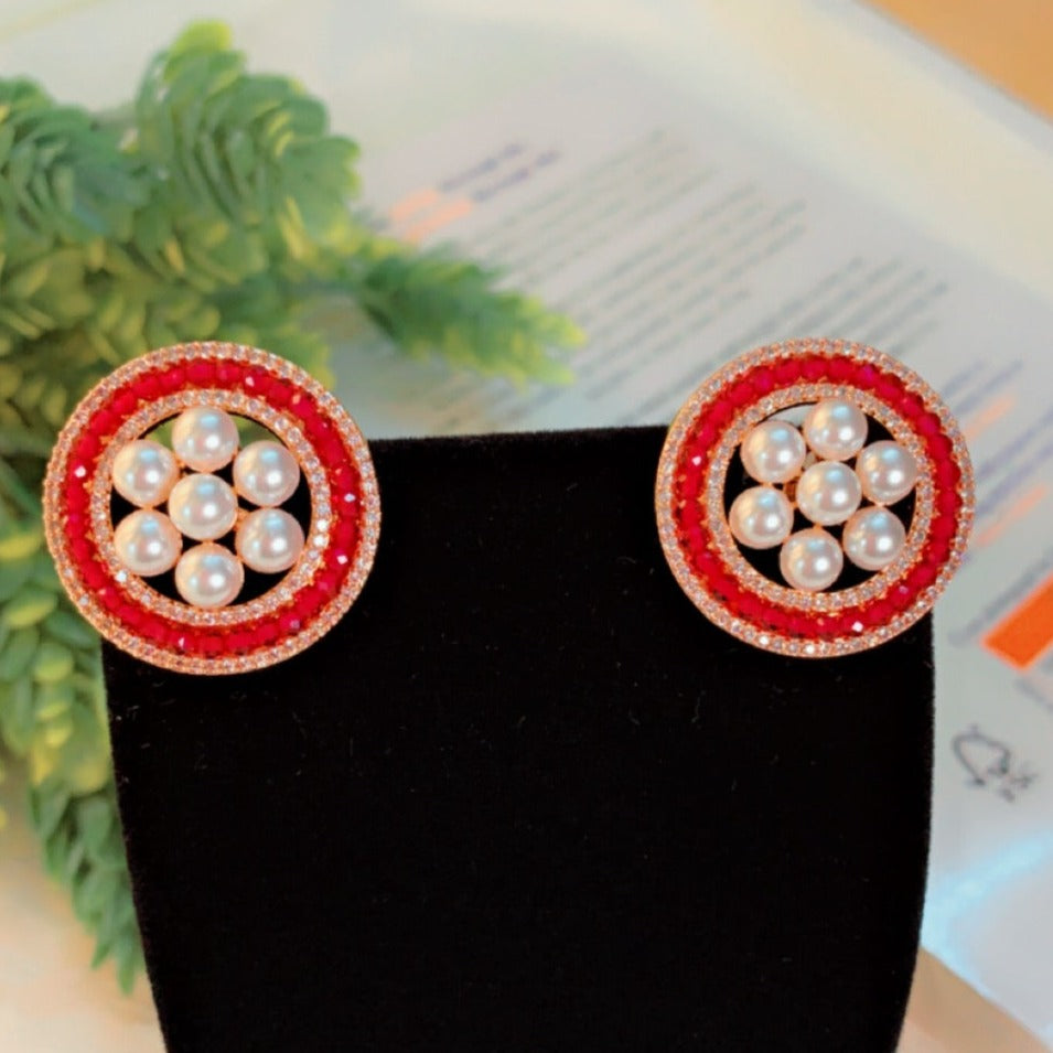 Eeshani Button Stud Earrings