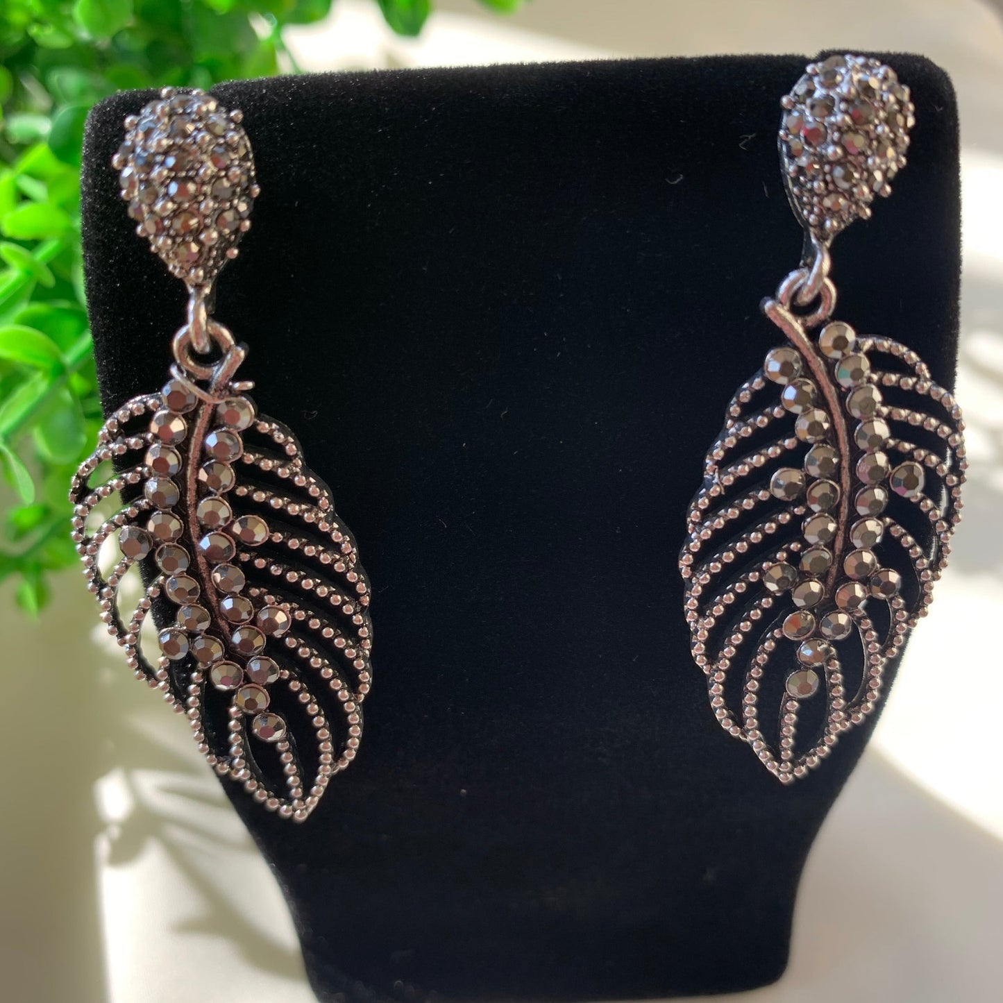 Leaf Style Oxidised Earrings