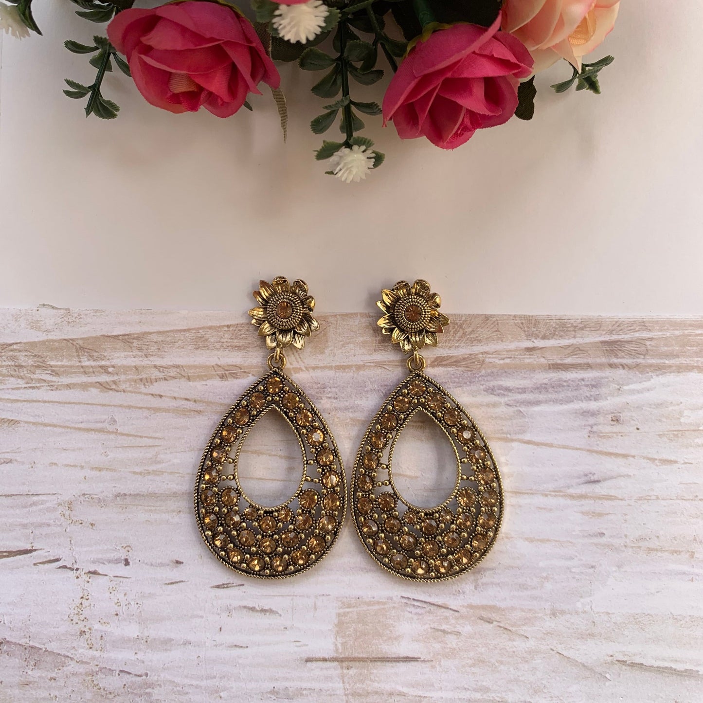 Unique Antique style Drop Earrings